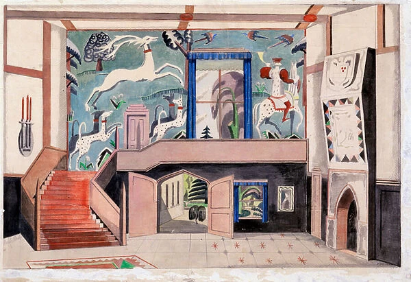 Interior Design, c. 1920-30s (w  /  c on paper)