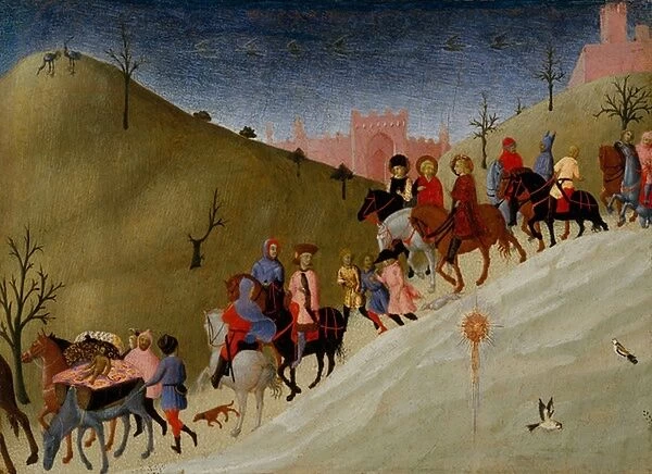 The Journey of the Magi, c. 1433-5 (tempera and gold on wood)