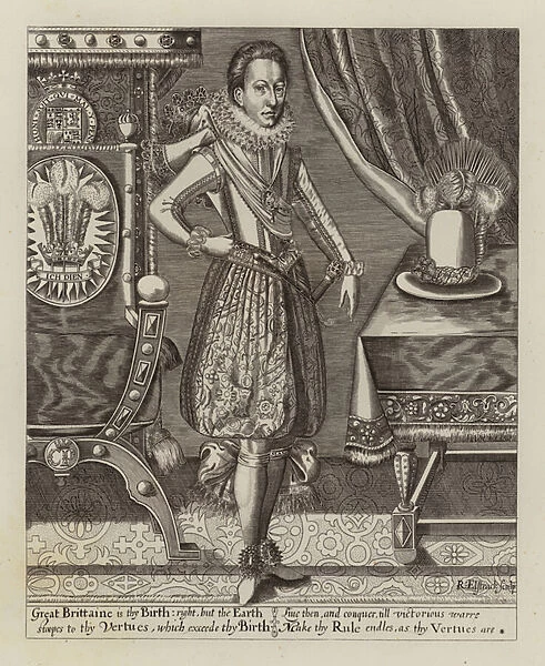 King Charles I when Prince of Wales (engraving)
