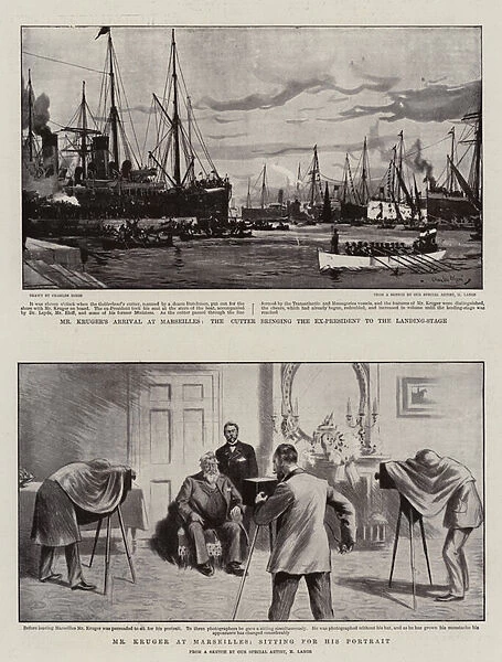 The Krugers Arrival at Marseilles (litho)