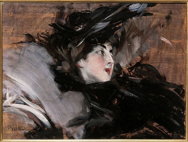 Lady wearing a Bonnet, 1900 (oil on canvas)