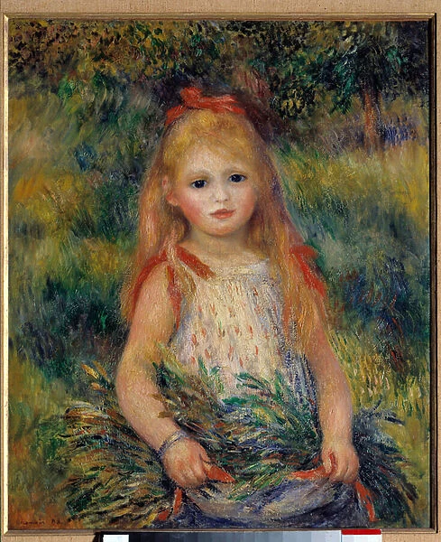 Little girl with the sheaf Painting by Pierre Auguste Renoir (1841-1919) 1888