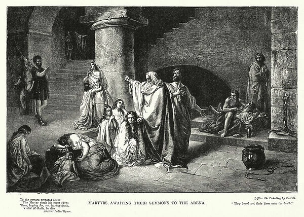 Martyrs awaiting their Summons to the Arena (engraving)
