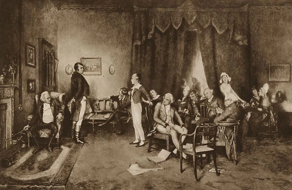 Meeting of Robert Burns and Sir Walter Scott, Edinburgh (litho)