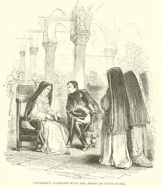 Napoleons interview with the Abbess of Santa Clara (engraving)