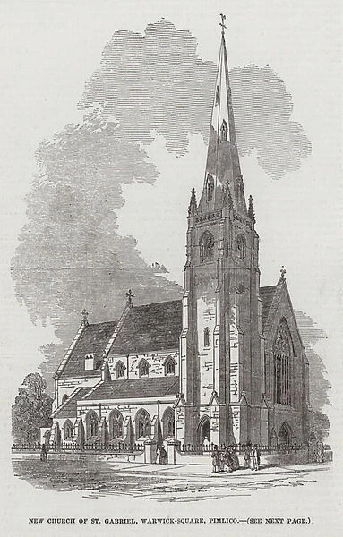 New Church of St Gabriel, Warwick-Square, Pimlico (engraving)