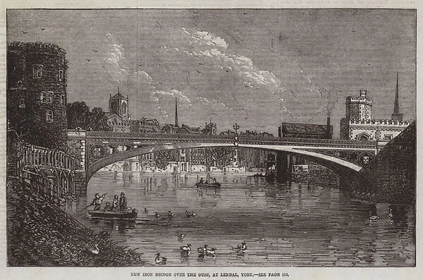 New Iron Bridge over the Ouse, at Lendal, York (engraving)
