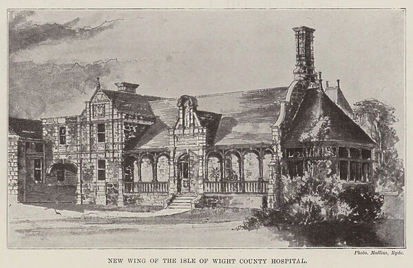 New Wing of the Isle of Wight County Hospital (litho)
