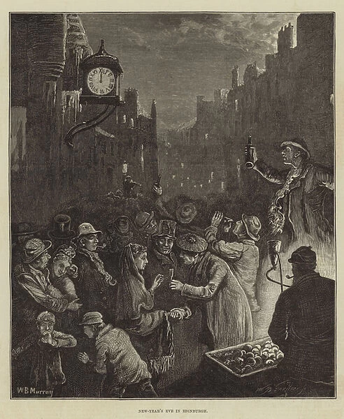 New-Years Eve in Edinburgh (engraving)