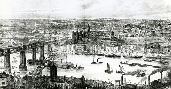 Newcastle upon Tyne, illustration from The Illustrated London News, July 16th