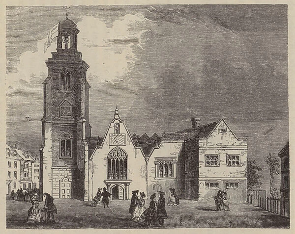 Old Church of St Martin-in-the Fields, London, in which Nell Gwyn was buried (engraving)