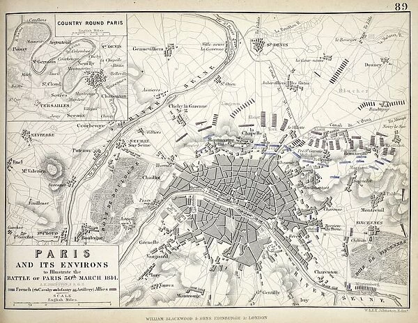Paris and its Environs, to illustrate the Battle of Paris, 30th March, 1814