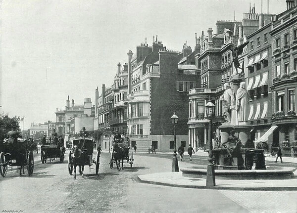 Park Lane, looking North from Hamilton Place (b  /  w photo)