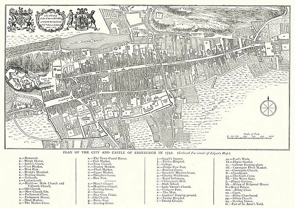Plan of the City and Castle of Edinburgh in 1742 (engraving)