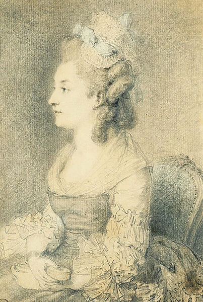 Portrait of the Artists Wife (nee Louise Nicole Godeau), Seated, Half Length
