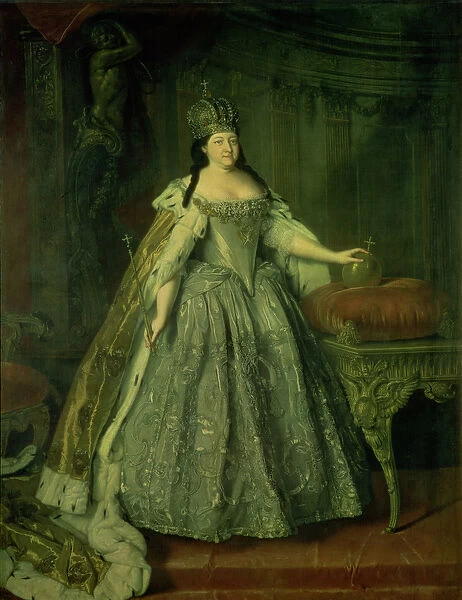 Portrait of the Empress Anna Ivanovna (1693-1740) 1730 (oil on canvas)