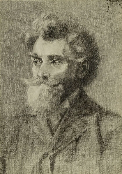 Portrait of Man; Mannerportrait, 1907 (soft pencil on paper)