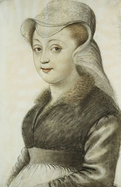Portrait of a Young Woman, Half Length, Turned to the Left (chalk on paper)