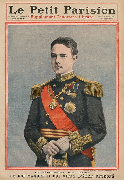 Portuguese Revolution, King Manuel II of Portugal has just been dethroned, front