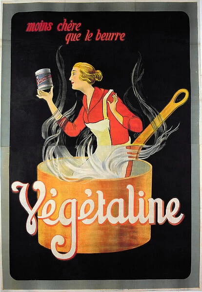 Poster advertising Vegetaline margarine (colour litho)