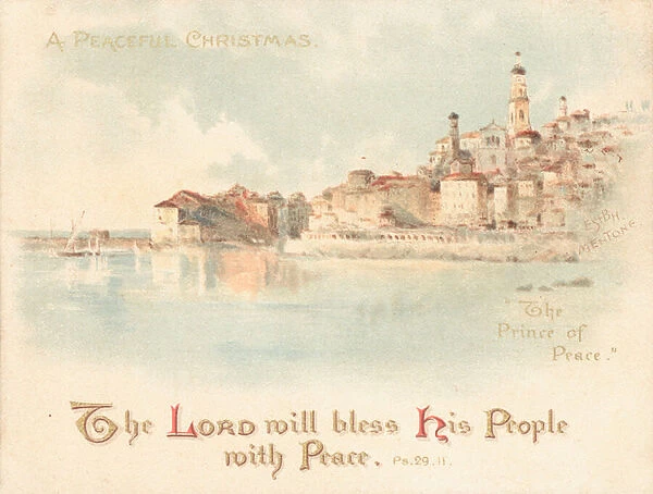 The Prince of Peace, Christmas Card (chromolitho)
