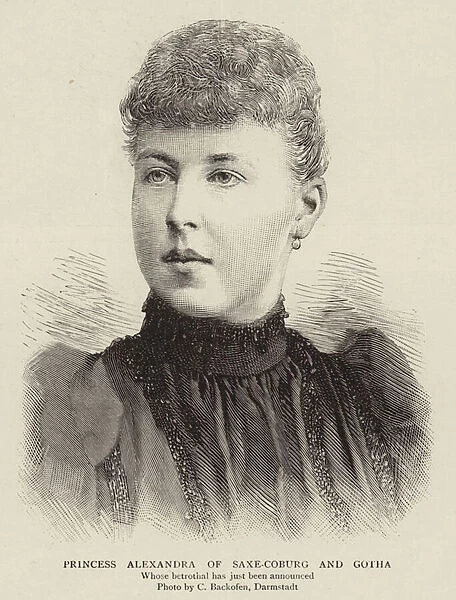 Princess Alexandra of Saxe-Coburg and Gotha (engraving)