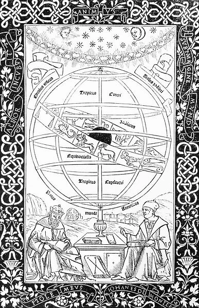 Ptolemys System, illustration from Science and Literature of the Middle Ages
