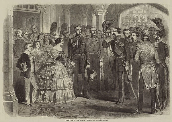 Reception of the King of Sardinia at Windsor Castle (engraving)