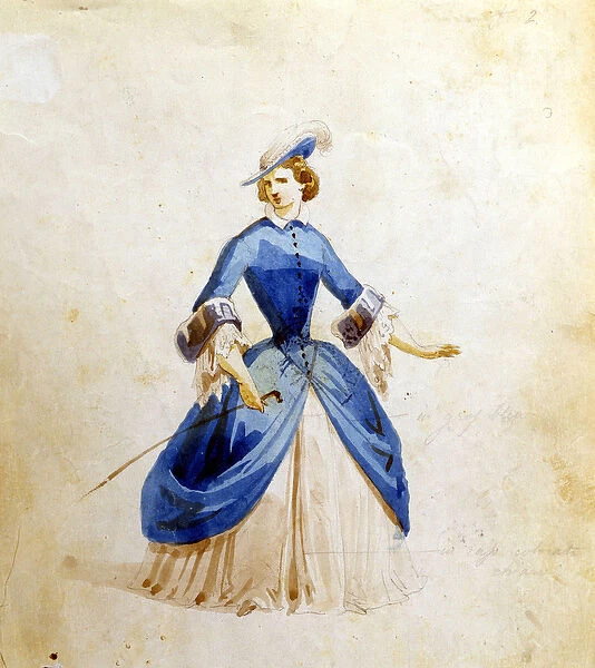 Representation of Violetta in the opera 'La Traviata'by Giuseppe Verdi
