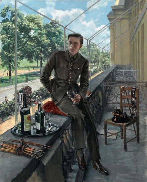 Rex Whistlers self-portrait in Welsh Guards uniform, May 1940 (oil on canvas)