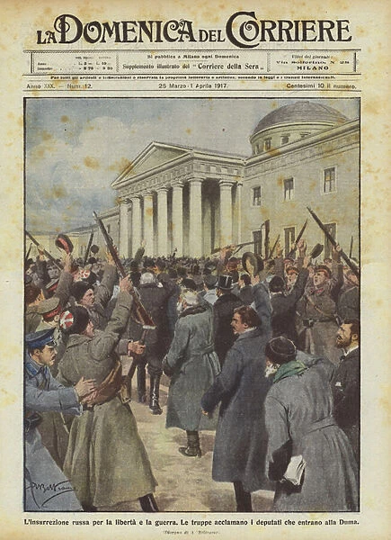 The Russian Uprising for Freedom and War (Colour Litho)