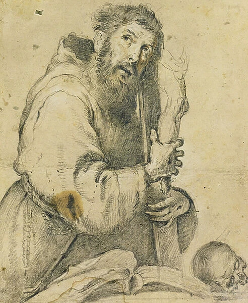 Saint Francis Holding a Crucifix in His Arms; Saint Francois Tenant un Crucifax dans Ses