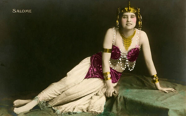 Salome Posed Seductively in a Revealing Costume, 1906 (silver print photograph)
