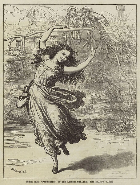 Scene from 'Fanchette, 'at the Lyceum Theatre, the Shadow Dance (engraving)