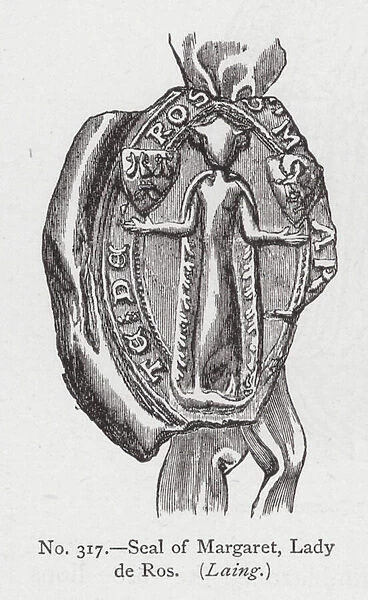 Seal of Margaret, Lady de Ros, Laing (engraving)