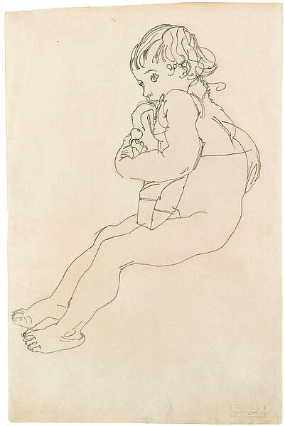 Seated Child, 1916 (pencil on paper)