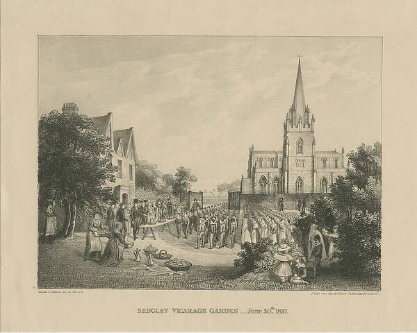 Sedgley - Vicarage Garden: printed from zinc, 30 Jun 1837 (print)