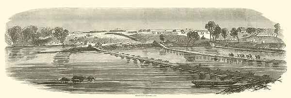 Sedgwicks bridges laid, May 1863 (engraving)