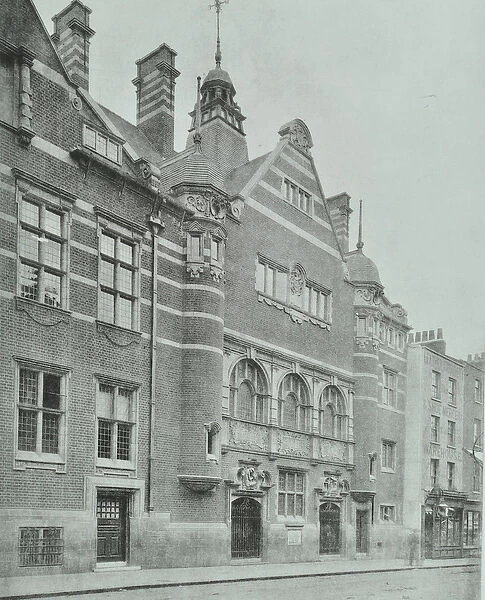 Shoreditch Public Baths: exterior, 1898 (b  /  w photo)