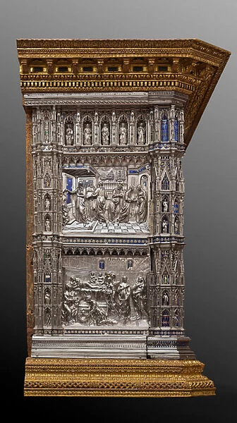 The silver altar of Saint Johns Treasure, left side altar, detail, 1367-1483