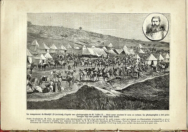 The Sindjil camp, by M. Uzes, Le Pelerin, 10 / 6 / 1882 (print)