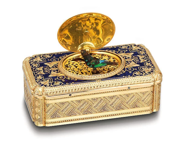 Singing-bird box, c. 1840 (enamel, diamonds & gold)
