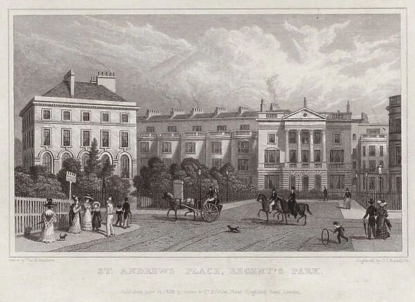 St Andrews Place in Regents Park (engraving)