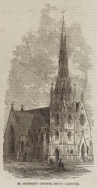 St Stephens Church, South Lambeth (engraving)