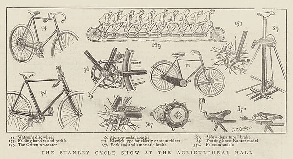 The Stanley Cycle Show at the Agricultural Hall (engraving)