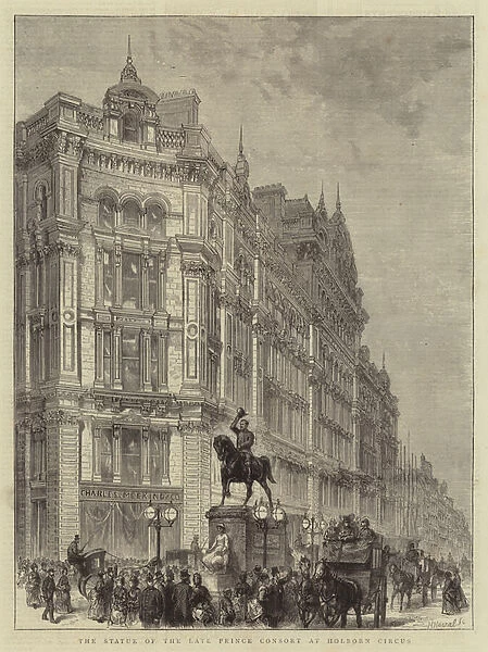 The Statue of the Late Prince Consort at Holborn Circus (engraving)