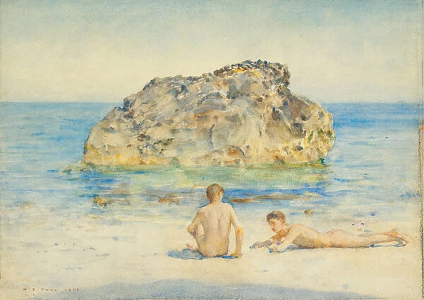 The Sunbathers, 1921 (pencil and w  /  c on paper)