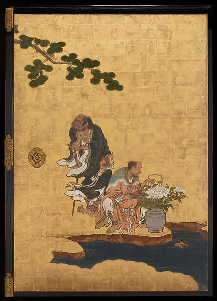 Taoist Immortals, c. 1647 (ink, colours & gold on paper)