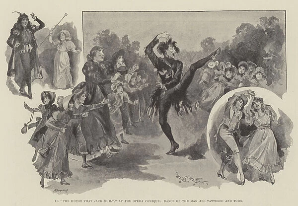 'The House That Jack Built, 'at the Opera Comique, Dance of the Man all tattered and torn (engraving)