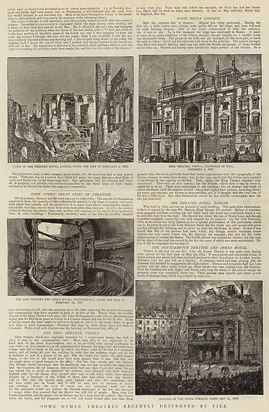 Some other Theatres recently destroyed by Fire (engraving)